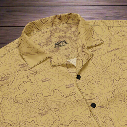 Yosemite National Park Topographic Button Short Sleeve Shirt Park Service Apparel