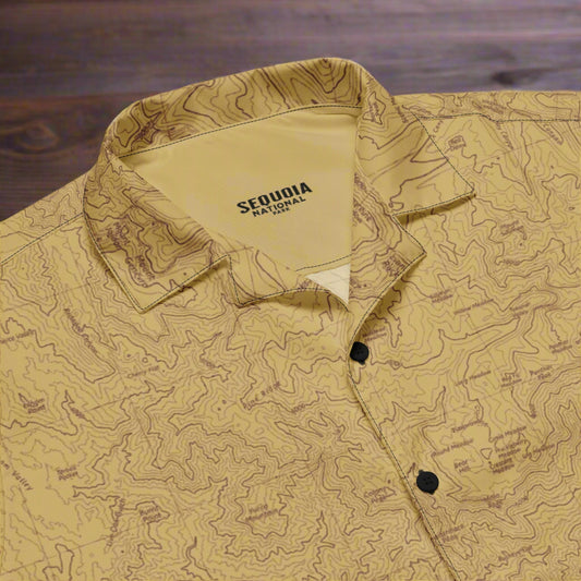 Sequoia National Park Topographic Button Up Unisex Shirt