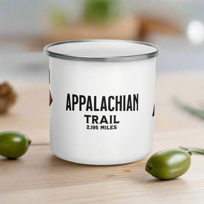 Appalachian Trail Durable Enamel Camp Mug Wood Distance Sign Park Service Apparel
