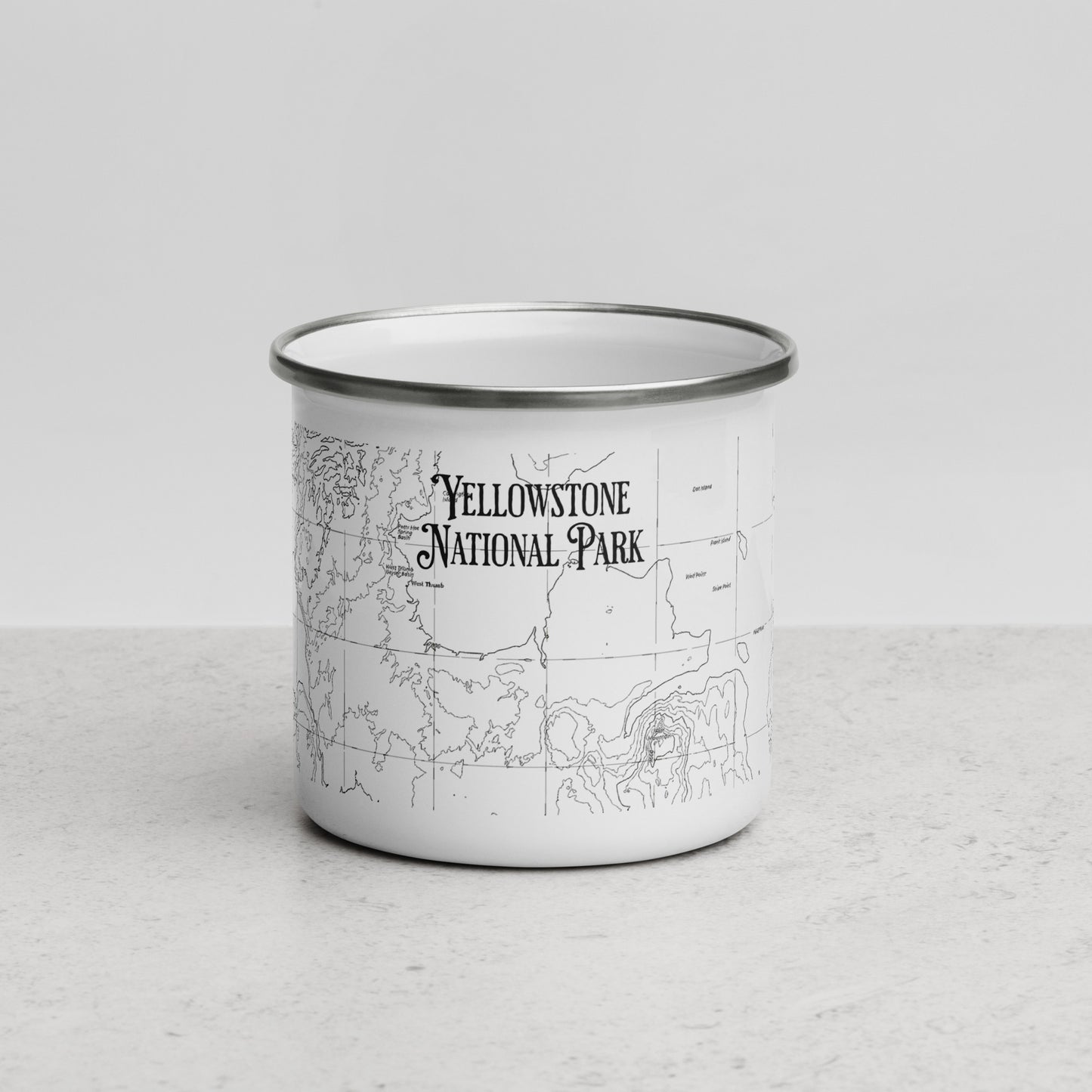 Yellowstone National Park Topographic Durable Enamel Camp Mug Park Service Apparel