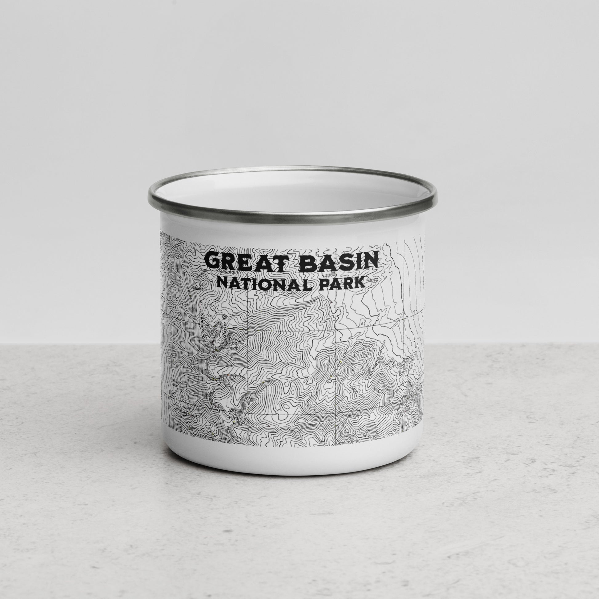 Great Basin National Park Topographic Enamel Camp Mug Park Service Apparel