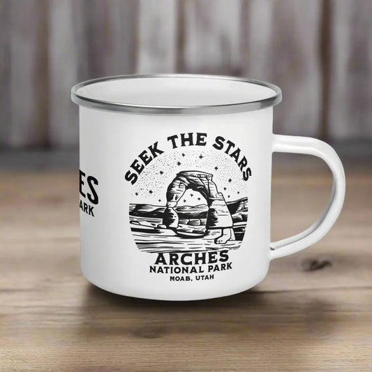 Arches National Park Seek The Stars Durable Enamel Camp Mug - Park Service Apparel