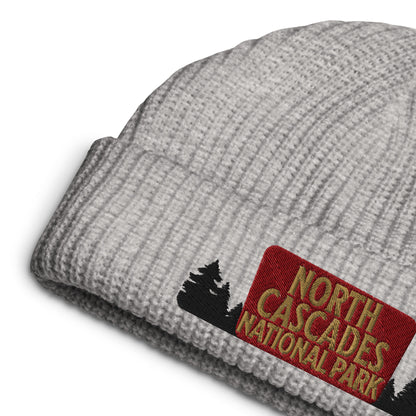 North Cascades National Park Sign Embroidered Beanie Park Service Apparel