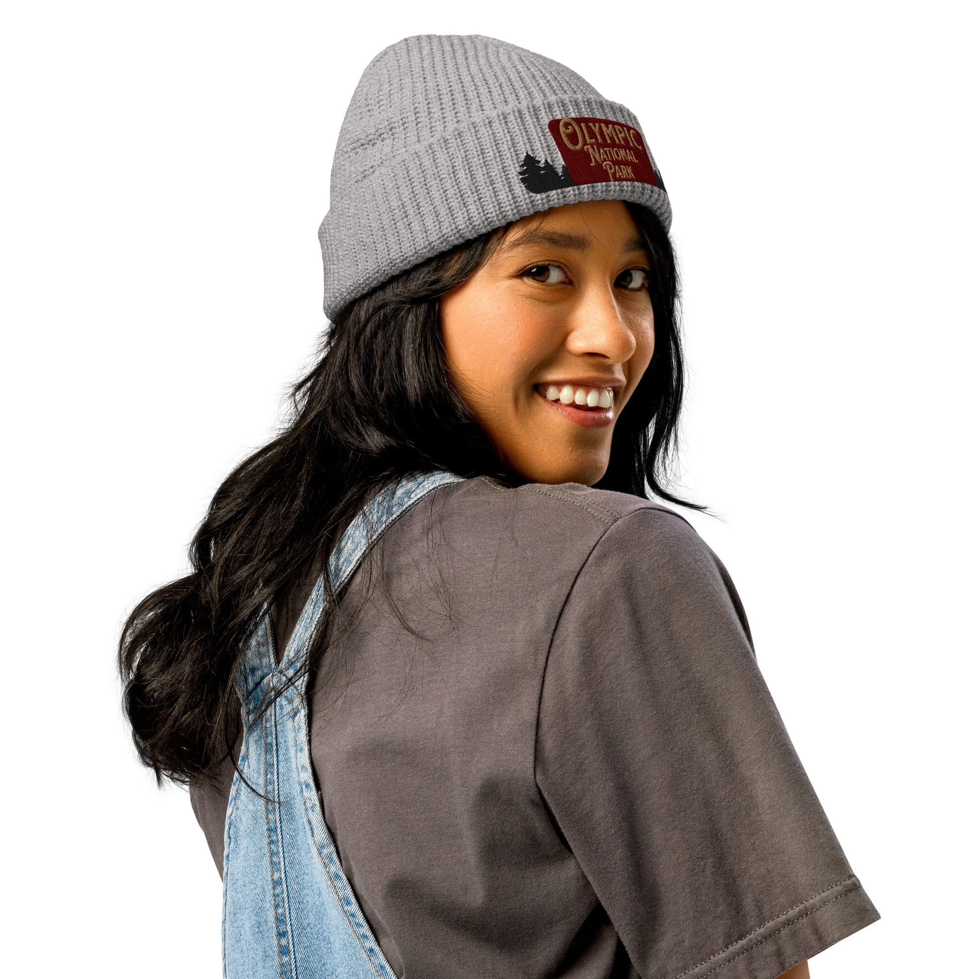 Olympic National Park Sign Embroidered Beanie Winter Hat Park Service Apparel