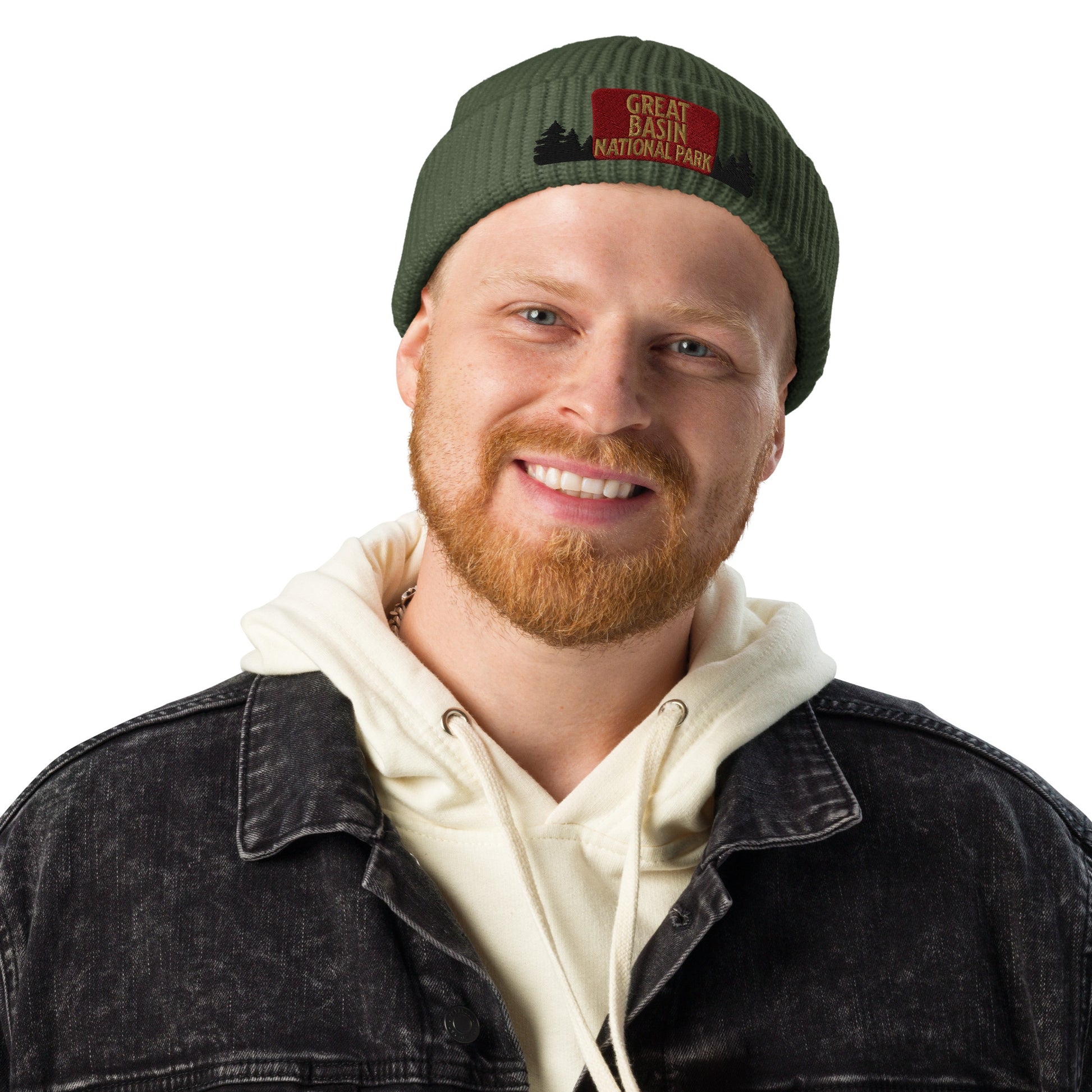 Great Basin National Park Sign Embroidered Wharf Style Beanie Winter Hat Park Service Apparel