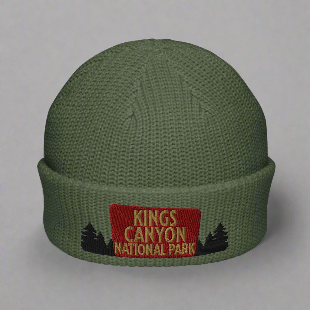 Kings Canyon National Park Sign Embroidered Beanie Park Service Apparel