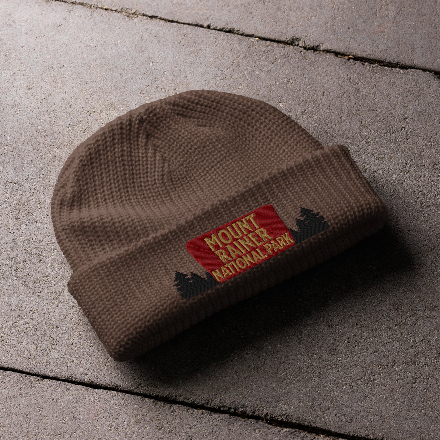 Mount Rainier National Park Sign Embroidered Beanie Park Service Apparel