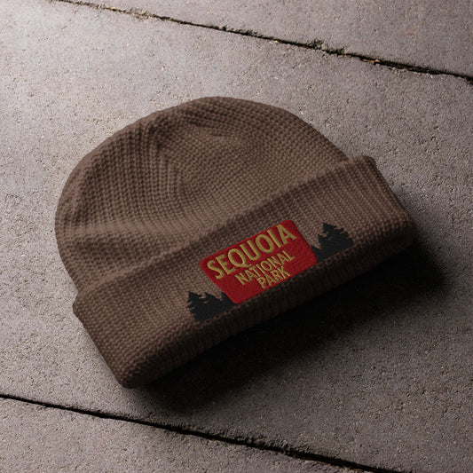 Sequoia National Park Sign Embroidered Beanie Park Service Apparel