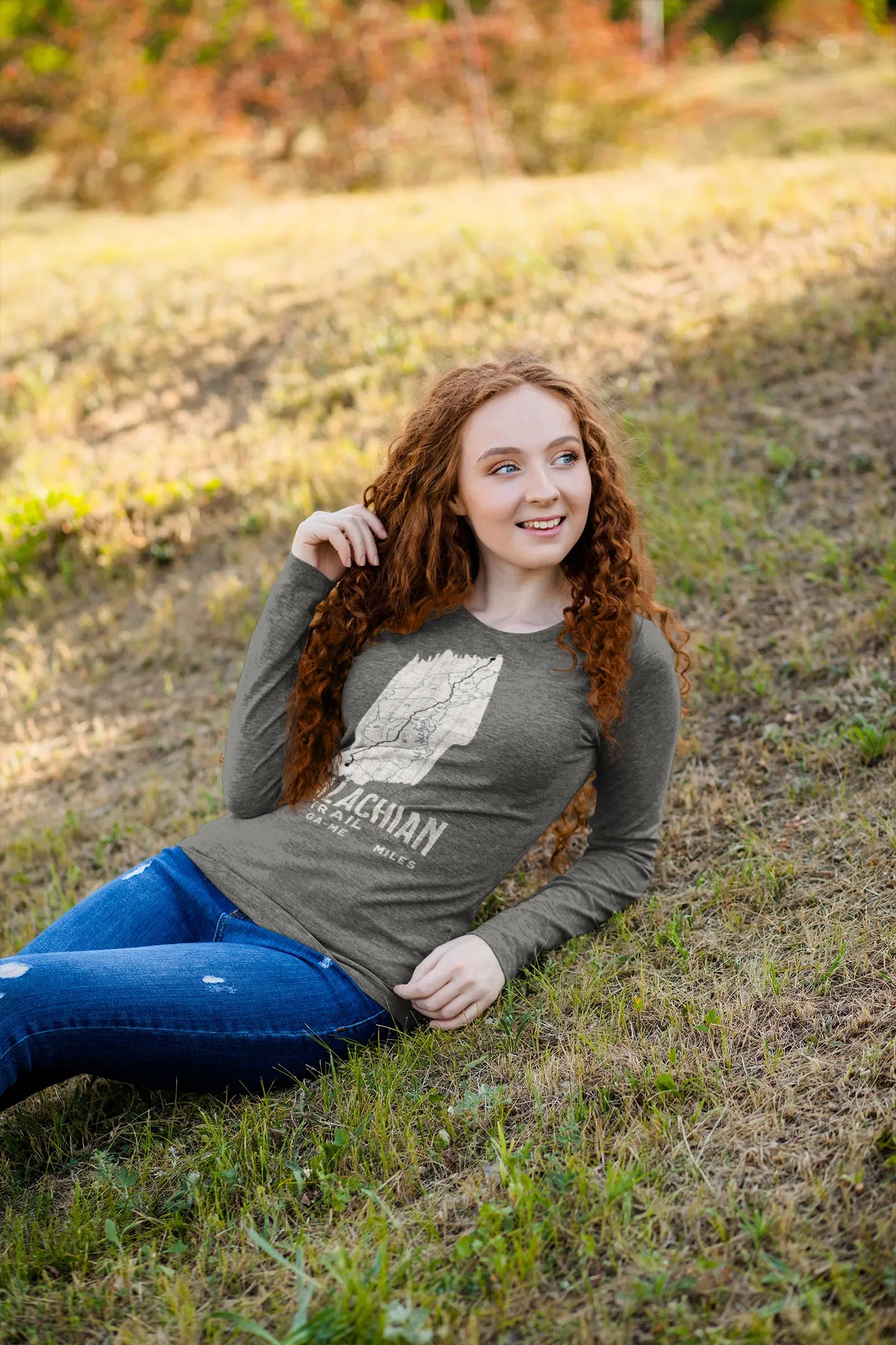 Appalachian National Scenic Trail Unisex Fit Long Sleeve T-shirt AT White Blaze Map - Park Service Apparel