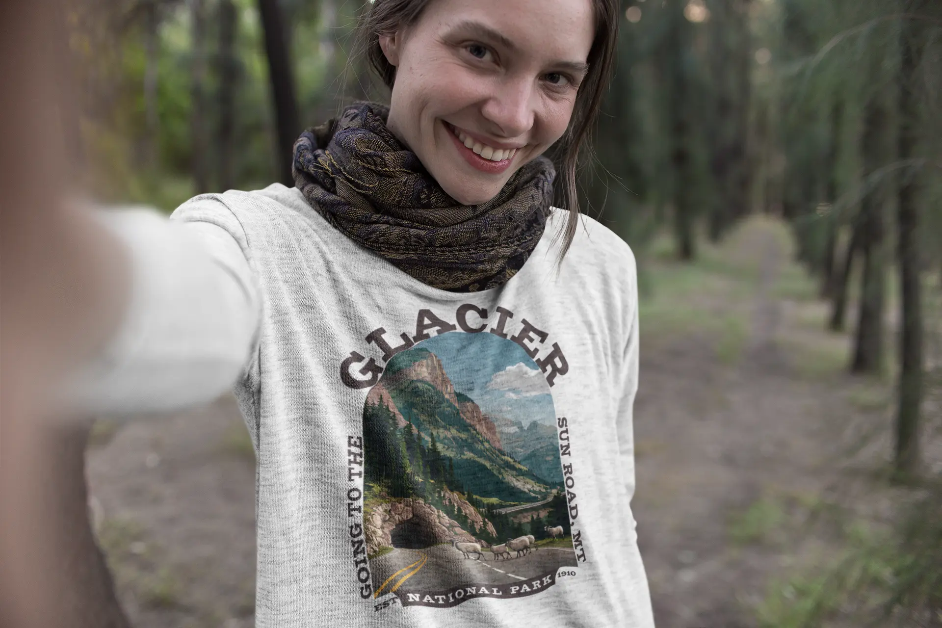 Glacier National Park Going To The Sun Road Unisex Fit Long Sleeve T-shirt - Park Service Apparel