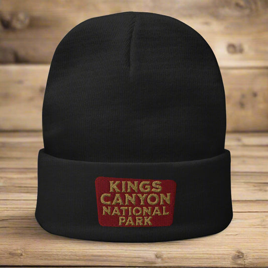 Kings Canyon Embroidered Beanie Park Service Apparel Black