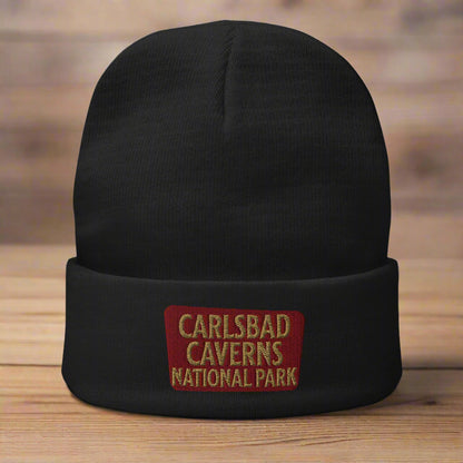 Carlsbad Caverns Embroidered Beanie Beanie Park Service Apparel Black