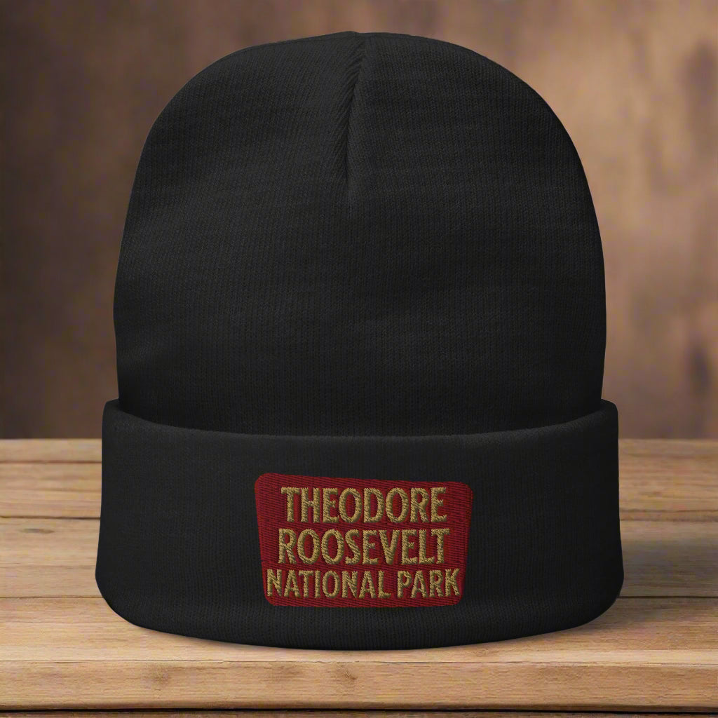 Theodore Roosevelt NP Embroidered Beanie Park Service Apparel Black
