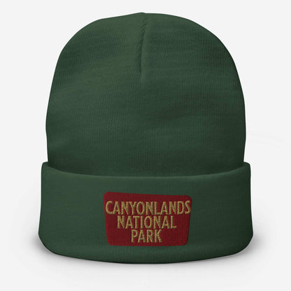 Canyonlands Embroidered Beanie Beanie Park Service Apparel Dark green