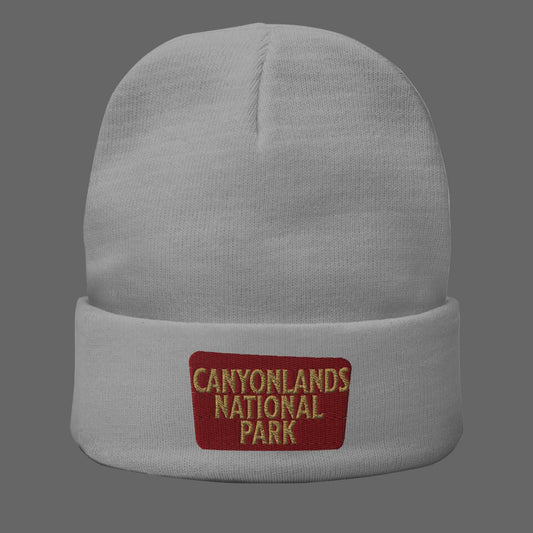 Canyonlands Embroidered Beanie Beanie Park Service Apparel Gray