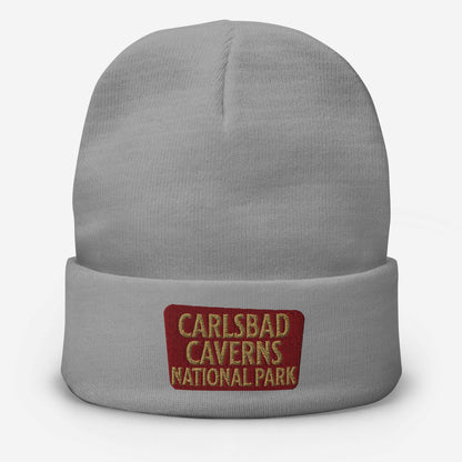 Carlsbad Caverns Embroidered Beanie Beanie Park Service Apparel Gray