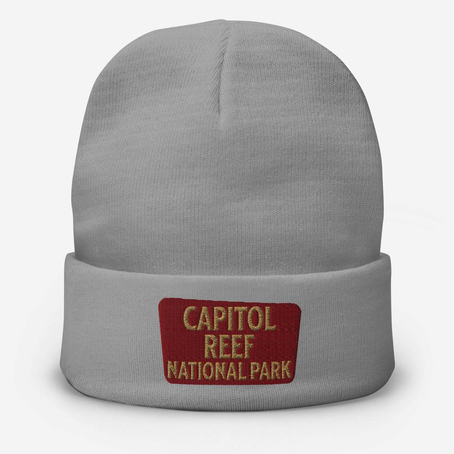 Capitol Reef Embroidered Beanie Beanie Park Service Apparel Gray