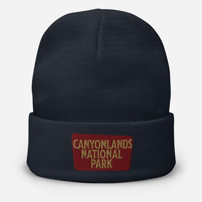 Canyonlands Embroidered Beanie Beanie Park Service Apparel Navy