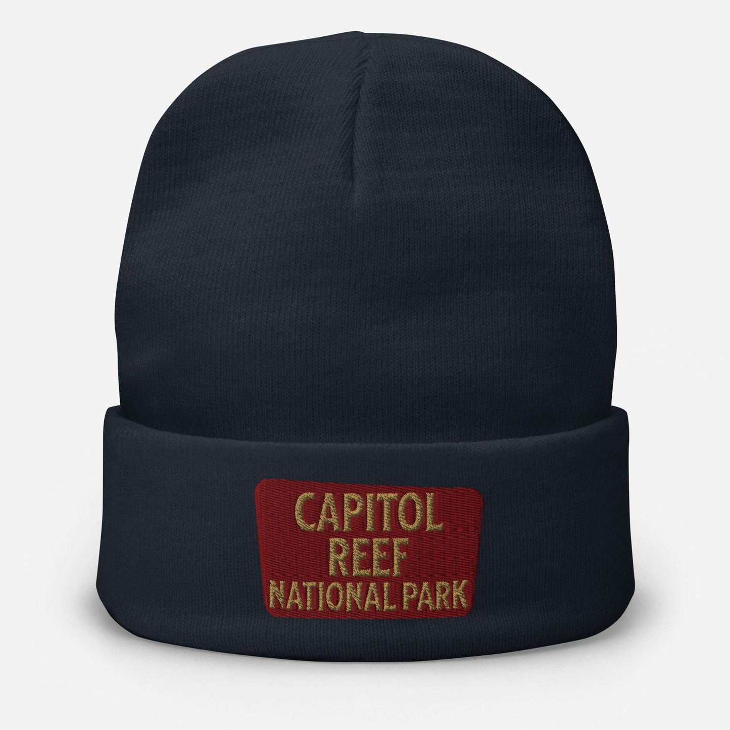 Capitol Reef Embroidered Beanie Beanie Park Service Apparel Navy