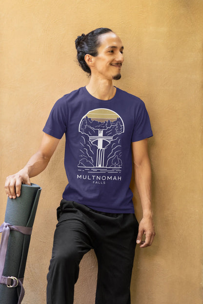 Multnomah Falls Oregon Unisex Fit Soft T-shirt River Gorge - Park Service Apparel