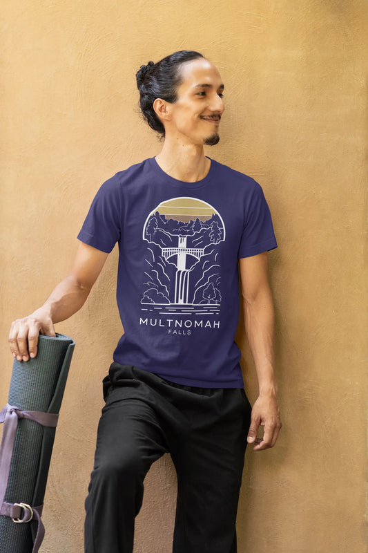 Multnomah Falls Oregon Unisex Fit Soft T-shirt River Gorge - Park Service Apparel