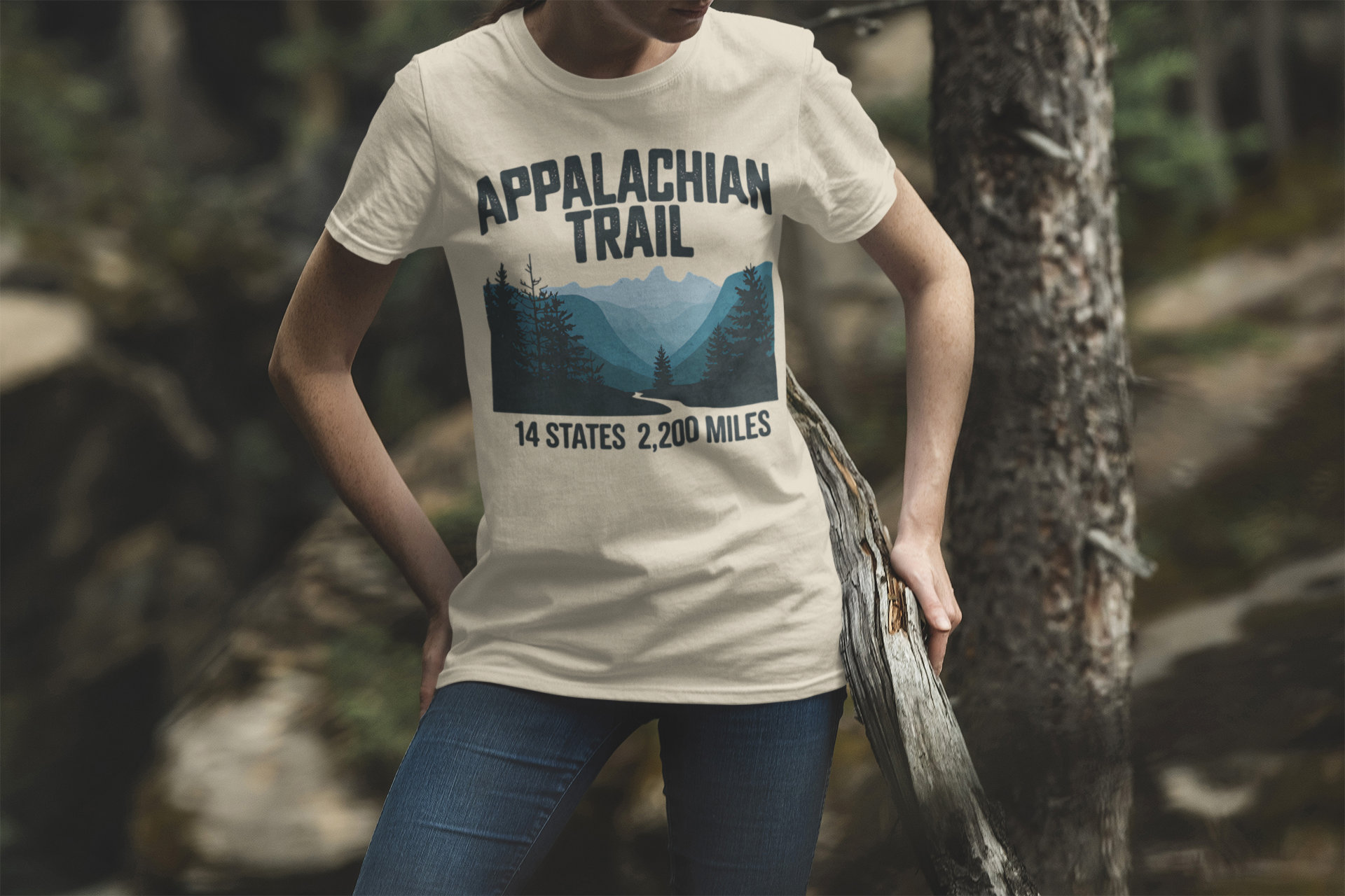 Appalachian Trail 14 States 2200 Miles Unisex Fit Soft T-Shirt Printify