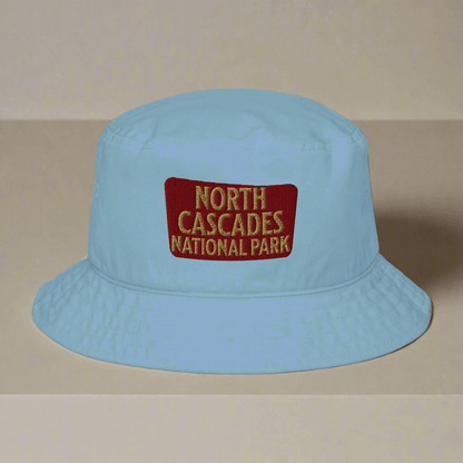 North Cascades National Park Organic Embroidered Bucket Hat Park Service Apparel Slate Blue