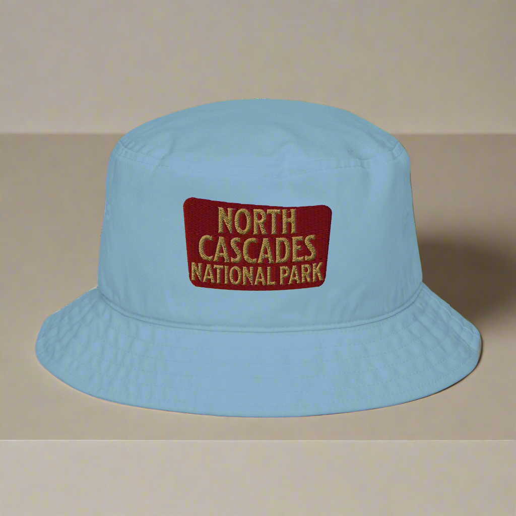 North Cascades National Park Organic Embroidered Bucket Hat Park Service Apparel