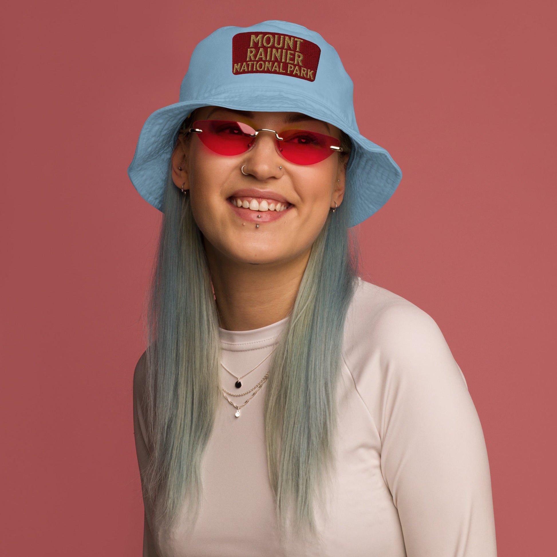 Mount Rainier National Park Sign Organic Bucket Hat Park Service Apparel