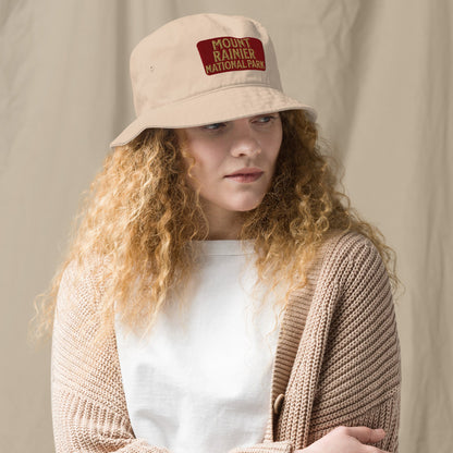 Mount Rainier National Park Sign Organic Bucket Hat Park Service Apparel