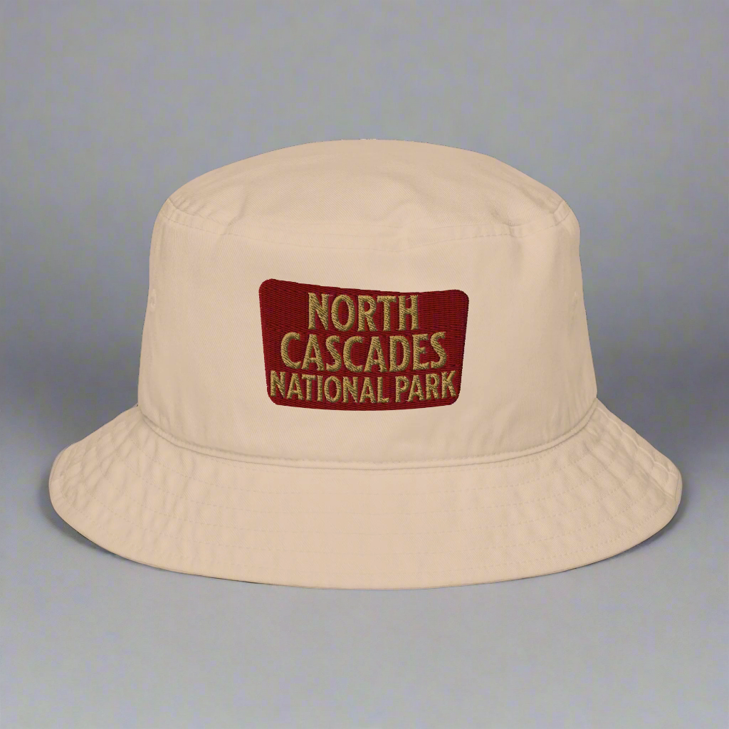 North Cascades National Park Organic Embroidered Bucket Hat Park Service Apparel