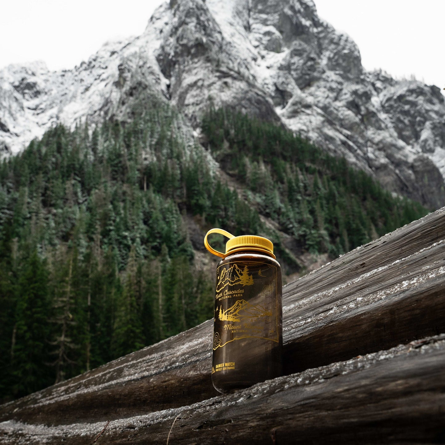 Washington National Parks Water Bottle - 32oz Rainier Watch