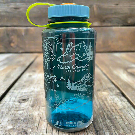 Washington National Parks Water Bottle - 32oz Rainier Watch