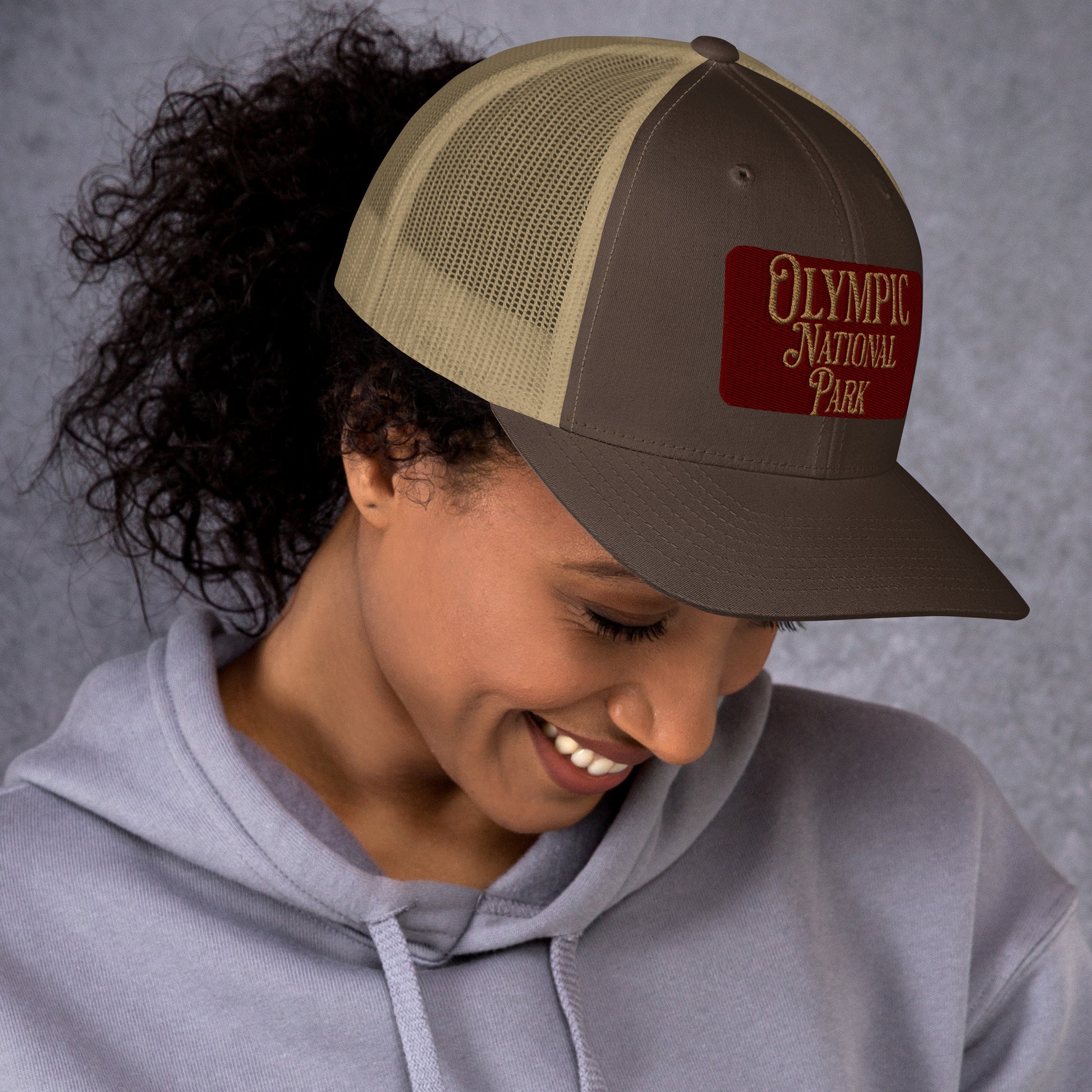 Olympic Embroidered National Park Sign Trucker Hat Park Service Apparel