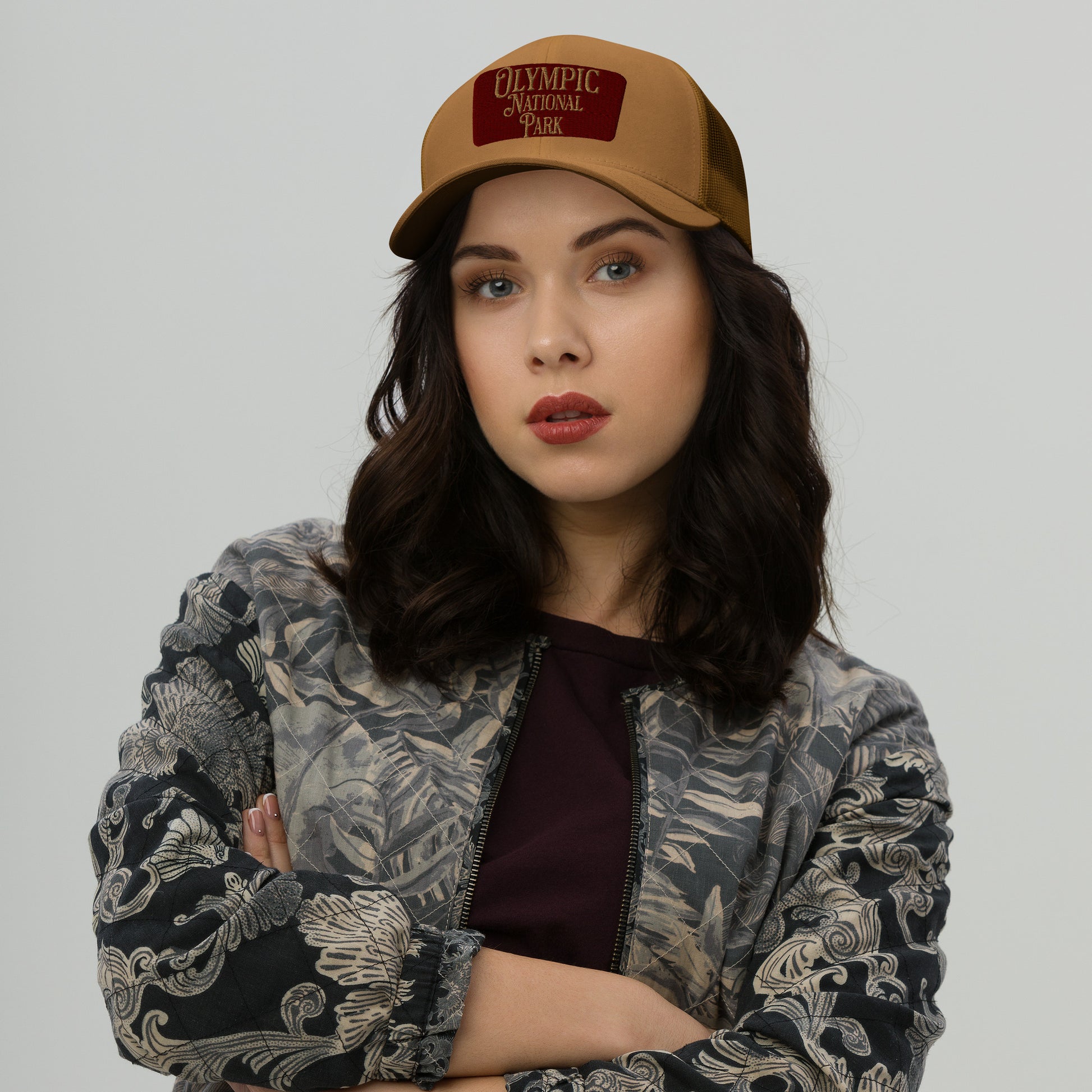 Olympic Embroidered National Park Sign Trucker Hat Park Service Apparel