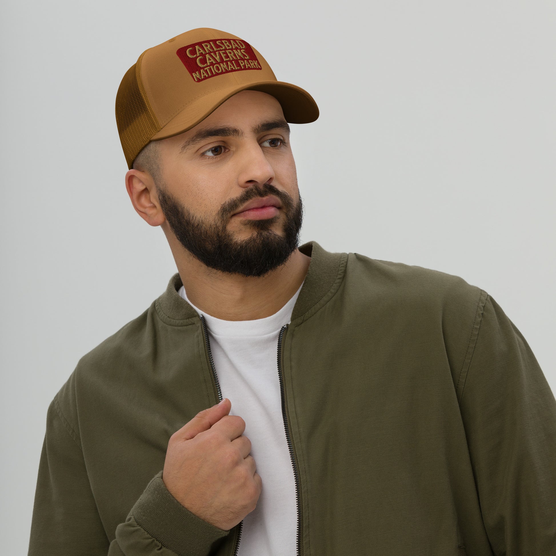 Carlsbad Caverns National Park Sign Embroidered Trucker Hat Park Service Apparel