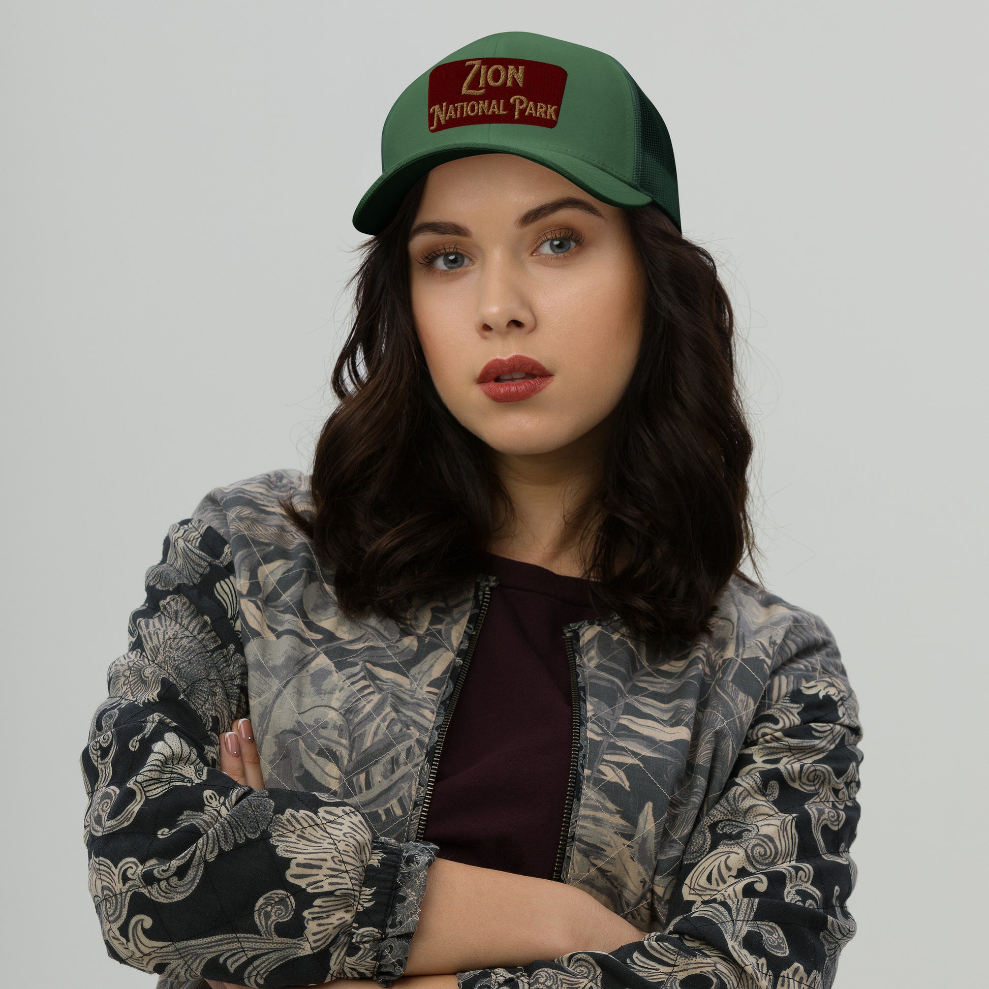 Zion National Park Sign Trucker Cap Park Service Apparel
