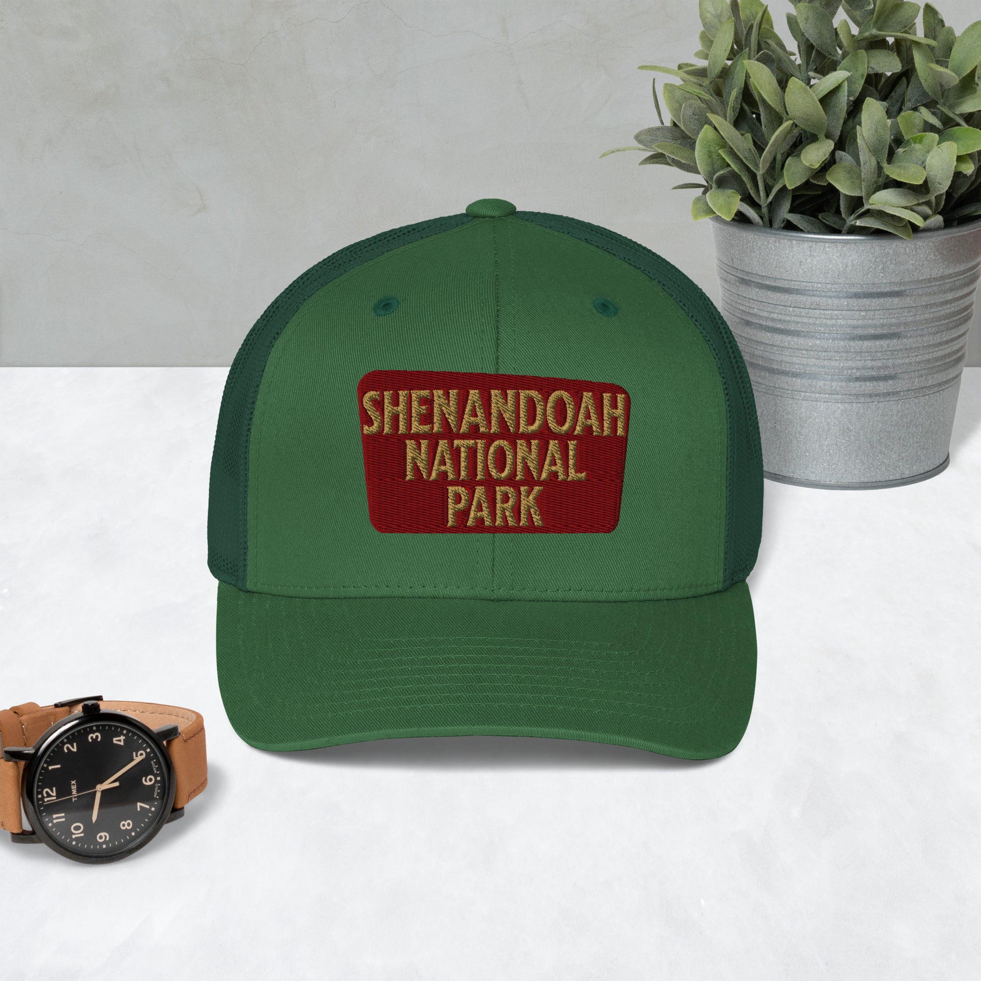 Shenandoah National Park Sign Embroidered Trucker Hat Park Service Apparel