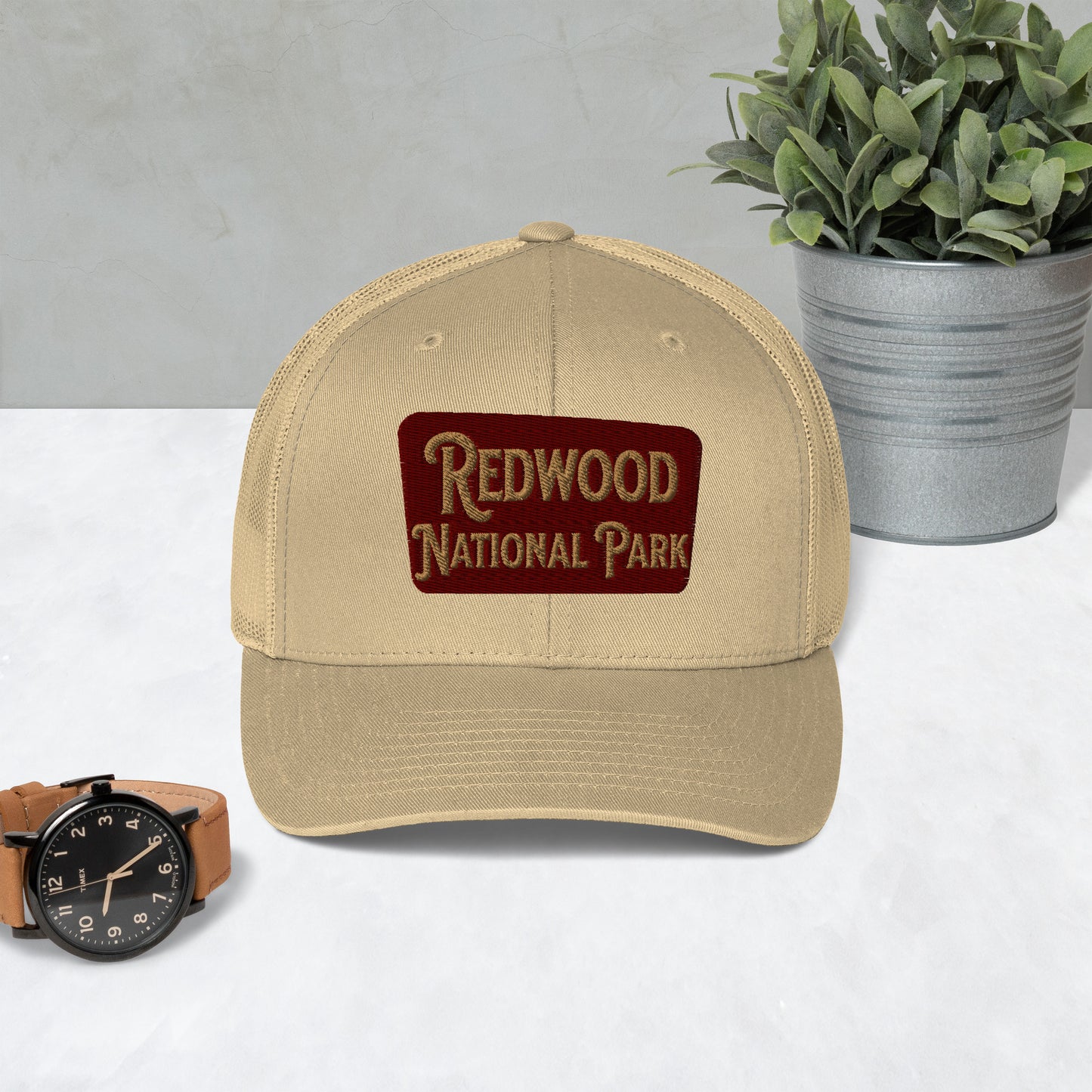 Redwood Embroidered National Park Trucker Hat hat Park Service Apparel