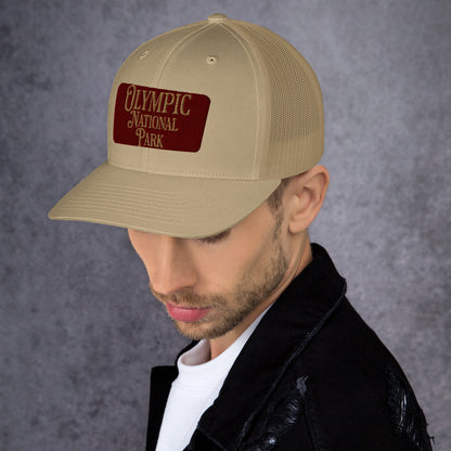 Olympic Embroidered National Park Sign Trucker Hat Park Service Apparel
