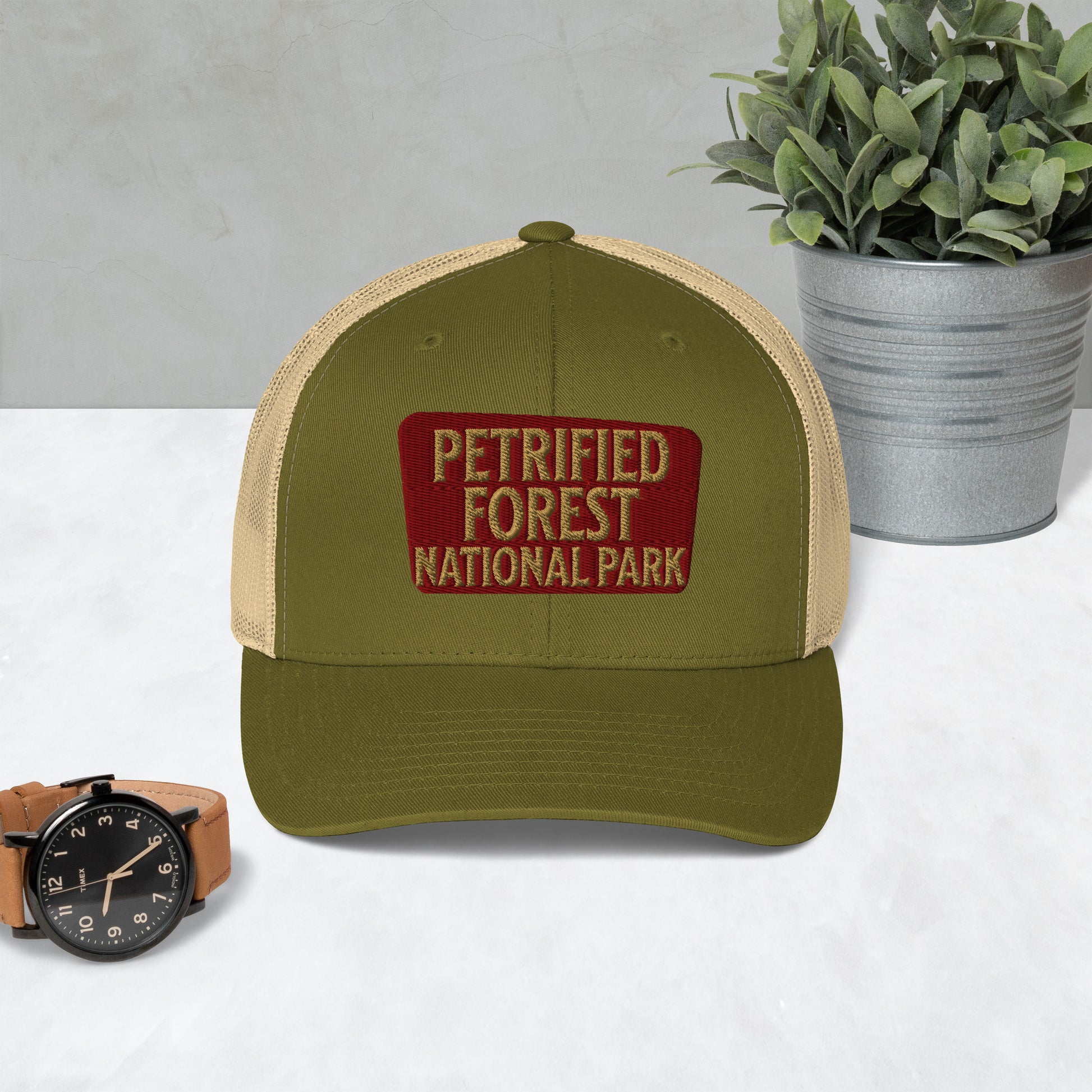 Petrified Forest National Park Sign Embroidered Trucker Hat Park Service Apparel