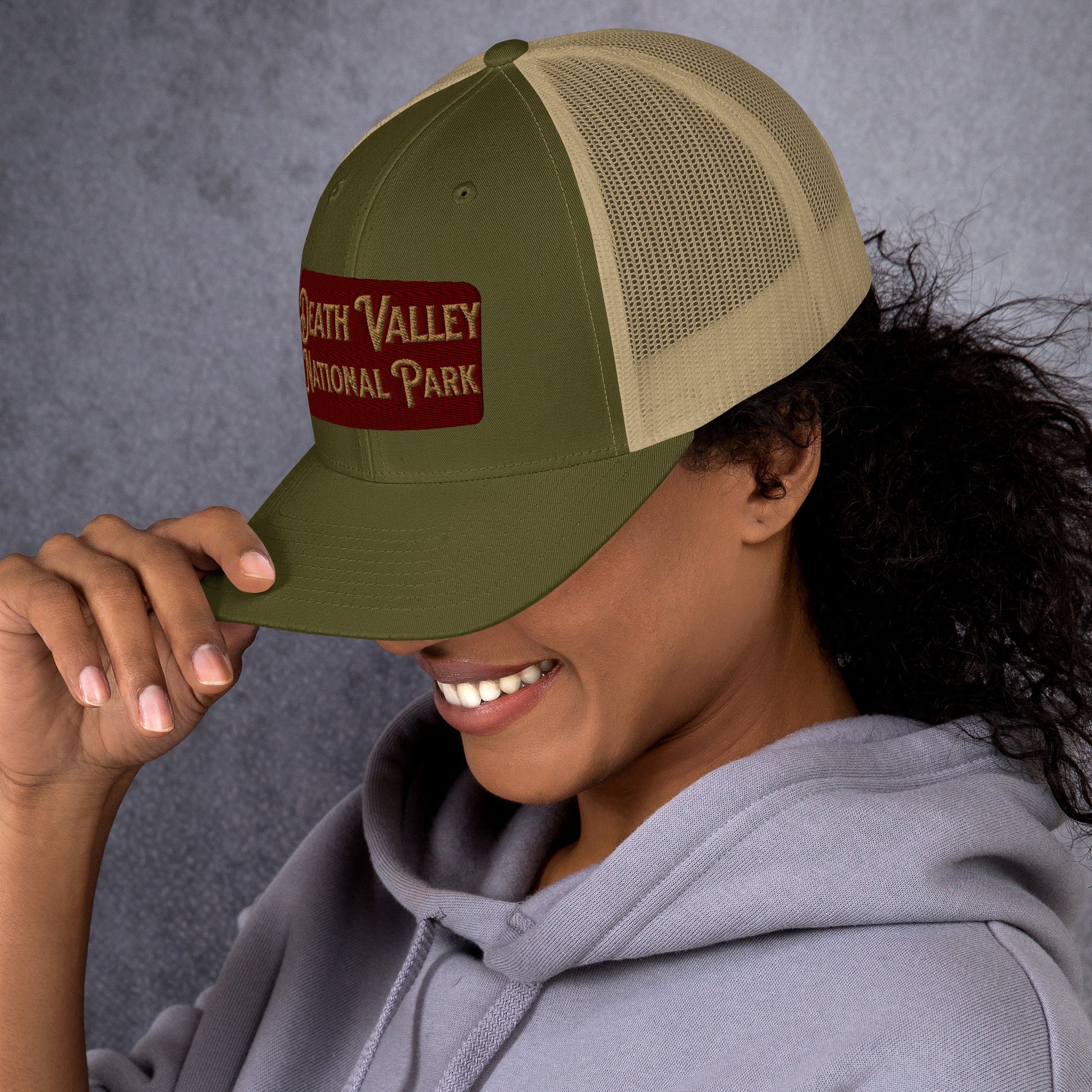 Death Valley National Park Sign Embroidered Trucker Cap Park Service Apparel