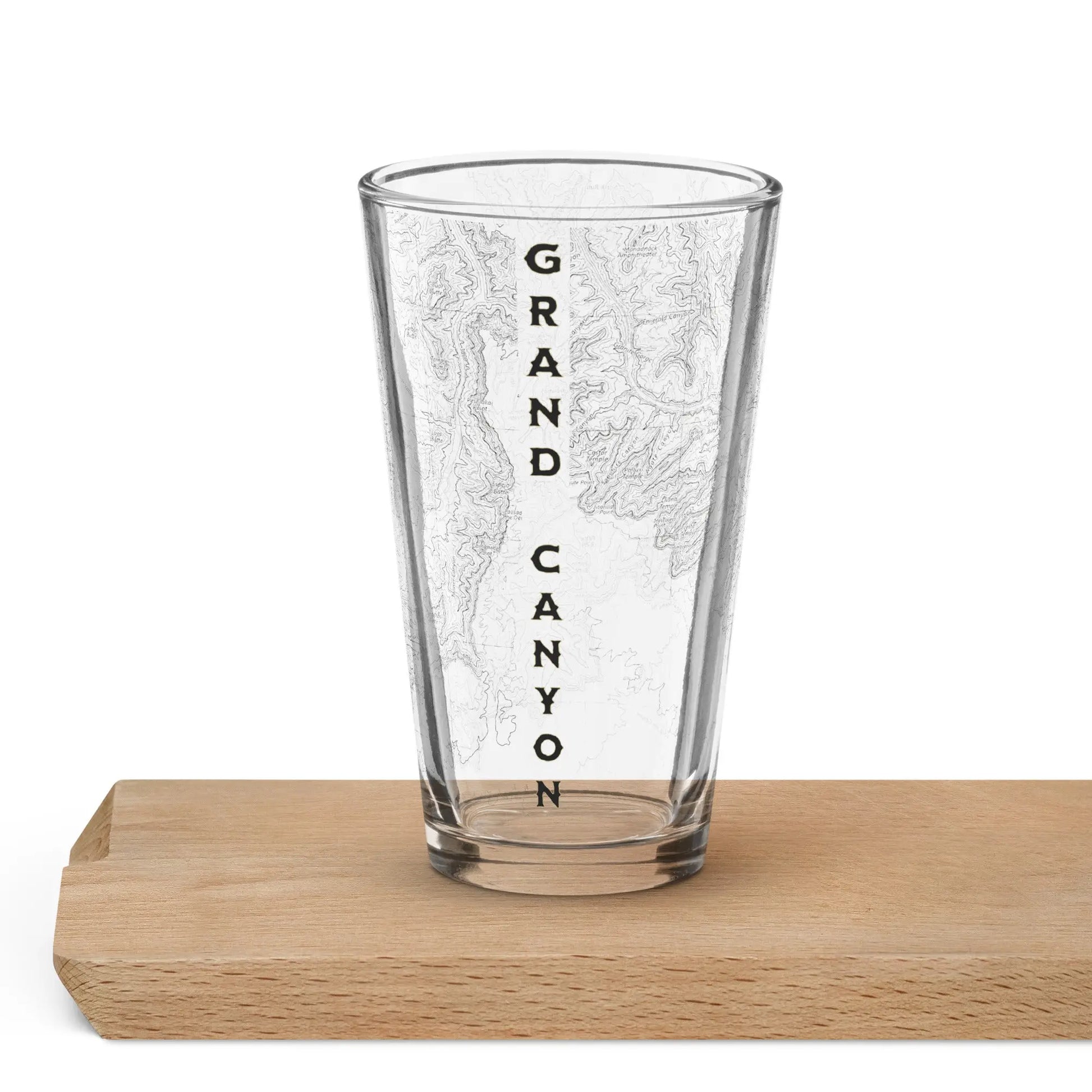 Grand Canyon National Park Topographic Map Pint Glass - Park Service Apparel