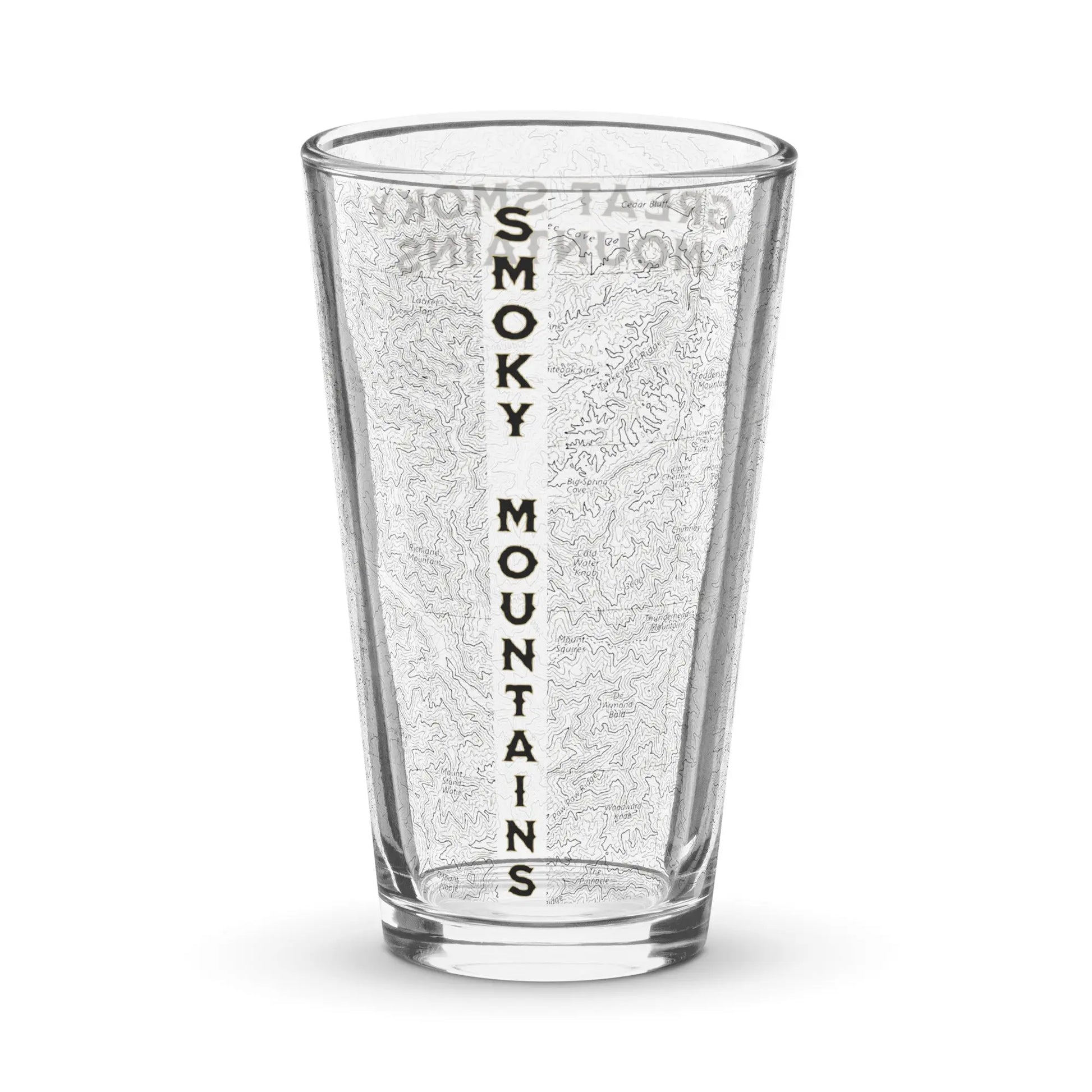 Smoky Mountain National Park Topographic Pint Glass Appalachian Trail - Park Service Apparel