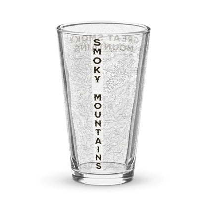 Smoky Mountain National Park Topographic Pint Glass Appalachian Trail - Park Service Apparel