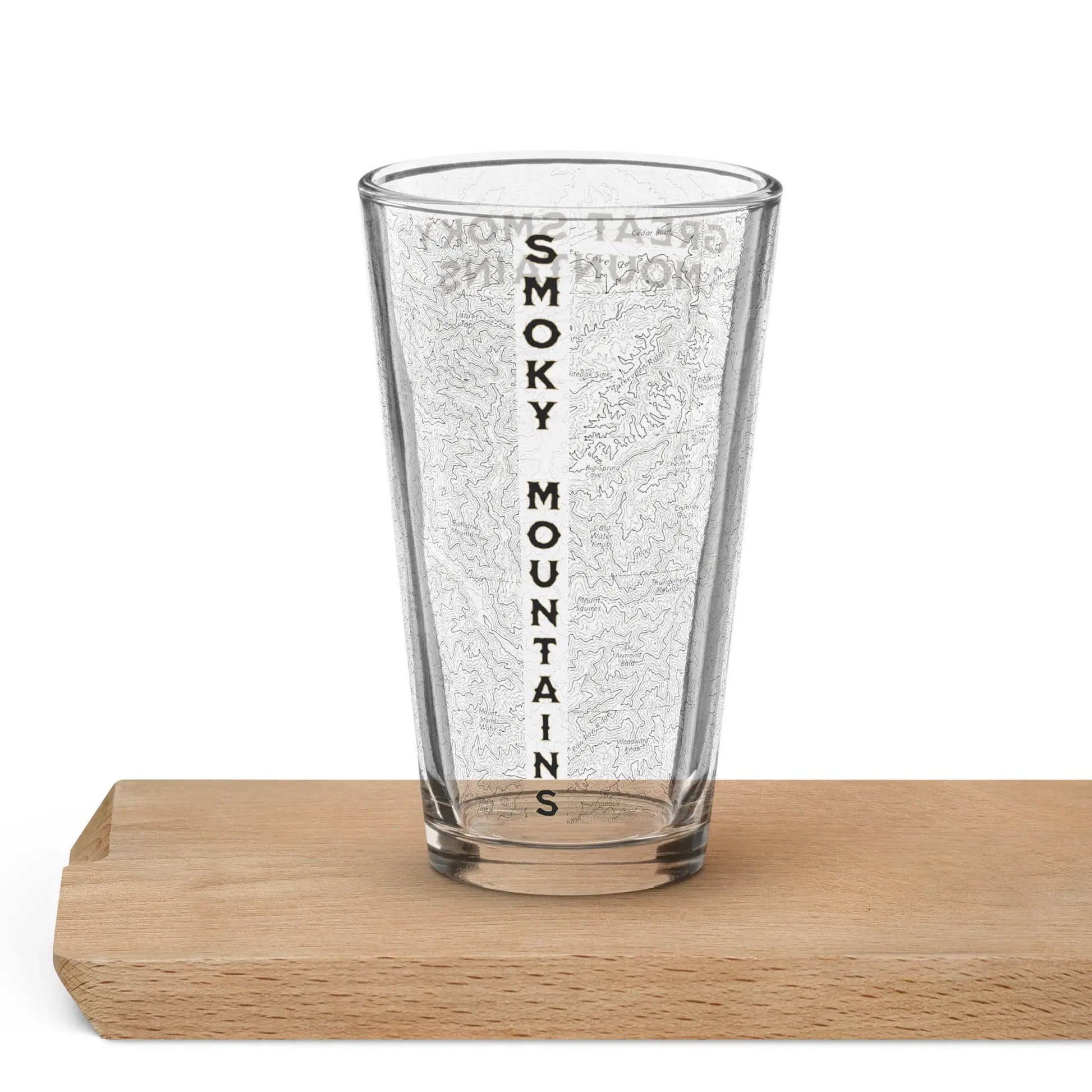 Smoky Mountain National Park Topographic Pint Glass Appalachian Trail - Park Service Apparel