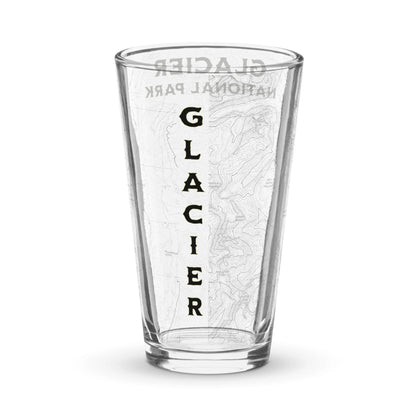 Glacier National Park Topographic Pint Glass - Park Service Apparel