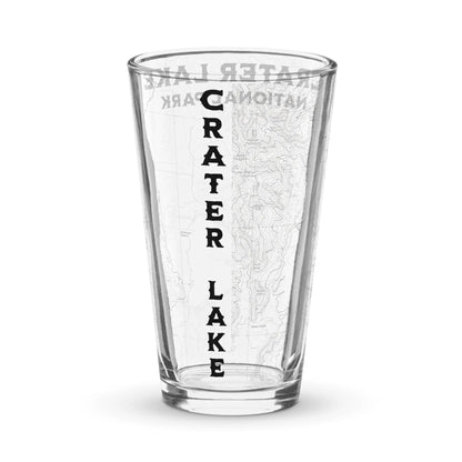 Crater Lake National Park Topographic Pint Glass USGS Topo Map PCT - Park Service Apparel
