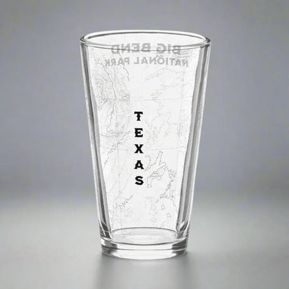 Big Bend National Park Topographic Pint Glass - Park Service Apparel