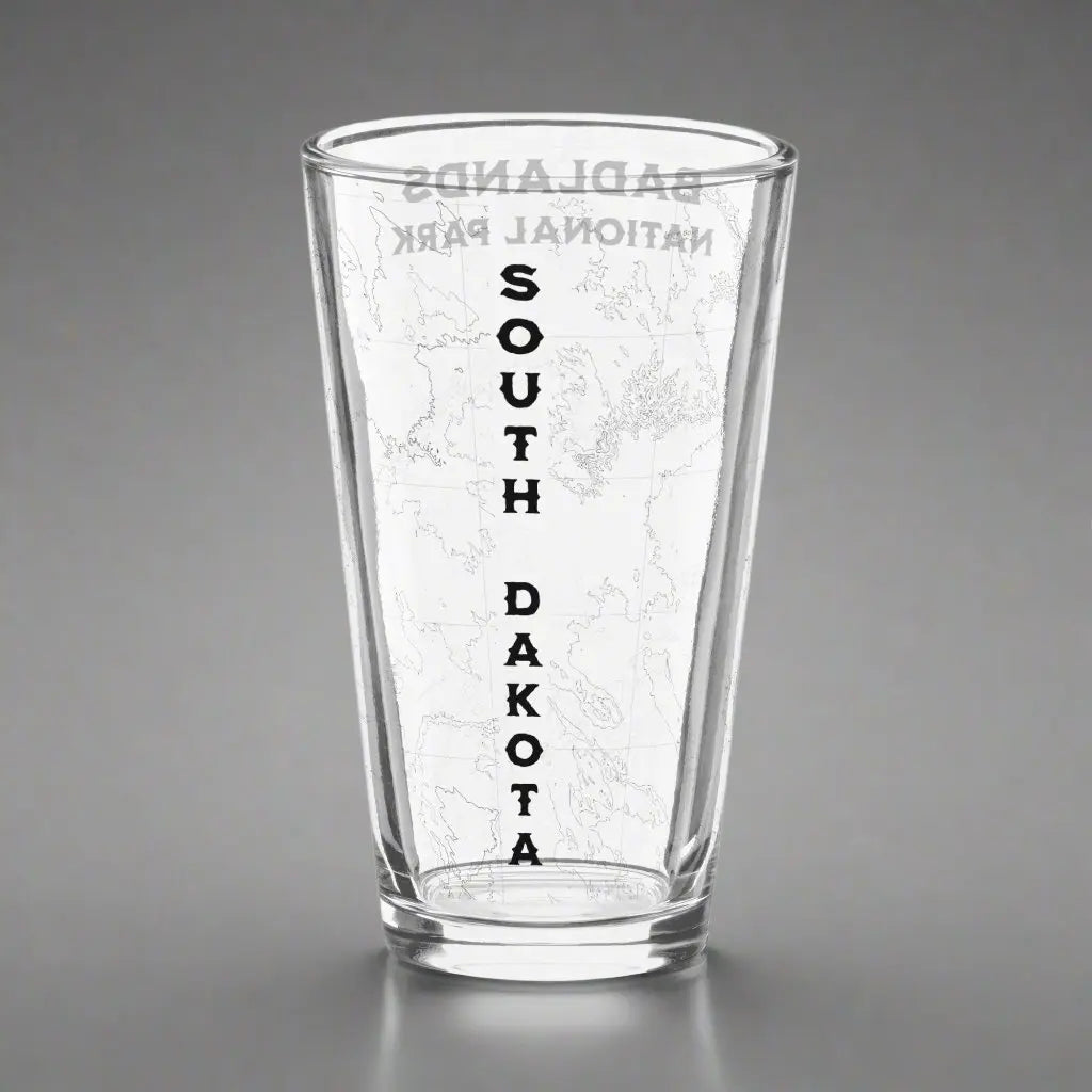 Badlands National Park Topographic Pint Glass - Park Service Apparel